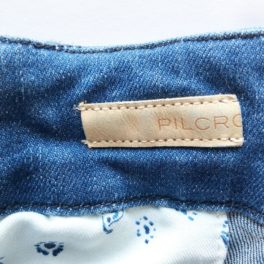 Pilcro Jeans Womens 28 Polished Mid Rise Bootcut Jeans Dark Wash Blue Hemp Blend - Picture 5 of 15